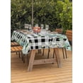 thumbnail image 3 of Outdoor Tablecloth with Umbrella Hole for Patio/Picnic/Party/Camping, Green Eucalyptus Leaves Waterproof Table Cloth Rectangle Table Cover Washable, Daisy Floral (60"x 102"), 3 of 8