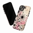 thumbnail image 3 of Boho Floral Phone Case, Artistic Pink Swirls and Flowers, Unique Abstract Phone Cover for iPhone 17 16 15 14 13 12 11 Plus Pro Max Mini, 3 of 6