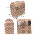 thumbnail image 4 of Orange Stand Mixer Cover, Groovy Soft Toned Vintage Geometric Triangles Skewed Squares Tile, Kitchen Appliance Organizer Bag Cover with Pockets, 5 Quarts, Pale Orange Ivory, by Ambesonne, 4 of 4