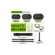 thumbnail image 5 of Qinaqin 4-in-1 Ajustable cm de Profundidadumbbell Set 44lbs 66lbs 88lbs Anchoeight para Hogar Gym (Used as Kettlebells Barbell Push Up Stand) Verde y Negro Redondo Alturaead, 5 of 6