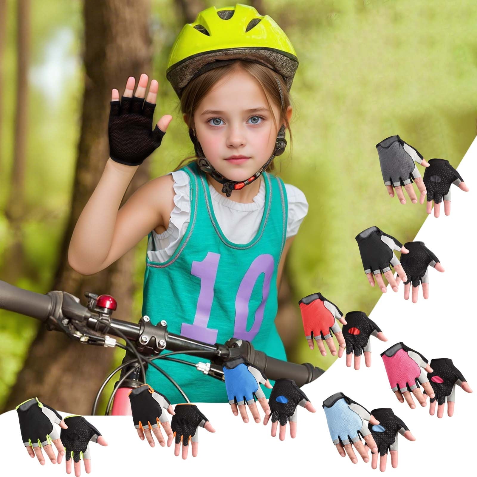 amazon prime boys bike helmet and gloves ILM Youth Dirt Helmets Kids ATV with Goggles Mask Model MT601Y Matte Black / Youth-XL quality EPS liner material throughout the entire chin bar for enhanced impact absorption. ILM Youth Kids ATV Motocross