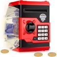 thumbnail image 1 of Hucha para niños, mini alcancía roja con cajero automático, caja de ahorros para niños, alcancía electrónica, caja de ahorro de monedas para niños, caja de seguridad con dibujos animados, 1 of 5