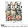 thumbnail image 4 of JEUXUS Spring Softies Bunnies Throw Blanket Flannel Blanket (Universal 1) White, 4 of 6