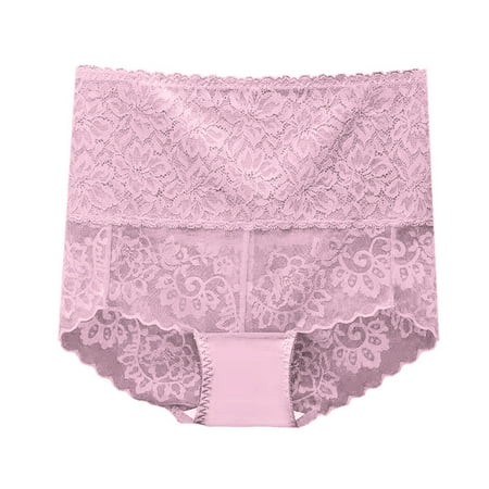 

YXGla Women Panties High Waist Breathable Embroidery See-through Lace Panties for Romantic Night