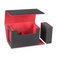 thumbnail image 2 of Caja de baraja de cartas para tarjetas coleccionables, caja de tarjetas plegable organizada, plegable para tarjetas deportivas, caja de almacenamiento rojo, 2 of 8