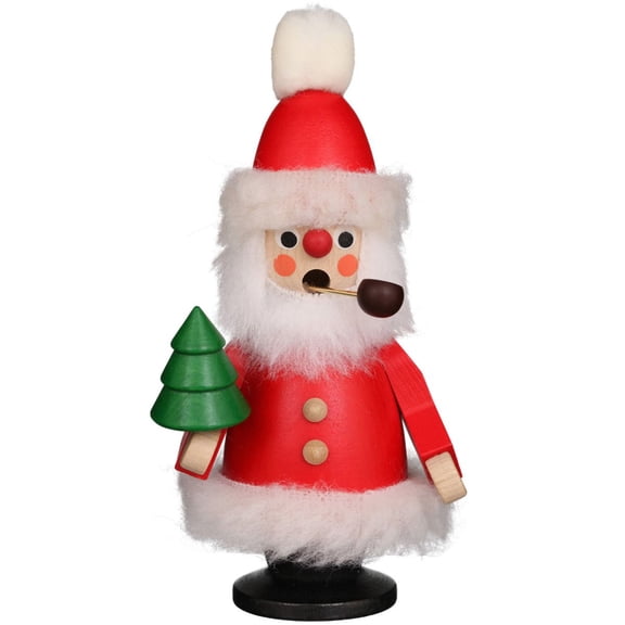Alexander Taron 4.5" Red and White "Santa Claus Holding A Green Christmas Tree" Incense Burner