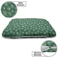 thumbnail image 3 of Floral Pet Bed, Monochrome Palm Fronds Illustrations in a Repeated Pattern Botanical, Resistant Pad for Dogs and Cats Cushion with Removable Cover, 24" x 39", Mint Green Forest Green, by Ambesonne, 3 of 4