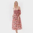 thumbnail image 2 of Vestido de manga corta con estampado de flores pequeñas para padres e hijos, traje para madre e hija, mamá Fridja nalpqowj25415, 2 of 8