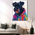 thumbnail image 5 of Black Russian Terrier Dog Wall Art Cute Animal Decor for Kid's Bedroom, Home Office Conversational Piece, Bathroom Decor, Gifts for Dog & Beach Lover, Baby Shower, Birthday, Hang Ready, 5 of 6