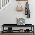 thumbnail image 6 of happimess SRK1000A Industrial Compact 10.75" 6-Pair 2-Tier Iron Shoe Rack, Black, 6 of 10