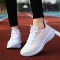thumbnail image 5 of Zapatos de tenis para caminar para mujer – Zapatillas de deporte informales ligeras con espuma viscoelástica para gimnasio, viajes, trabajo, 5 of 5