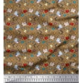 thumbnail image 1 of Soimoi Polyester Crepe Fabric Book,Magnifier & Telescope Education Theme Print Sewing Fabric Yard 52 Inch Wide, 1 of 3