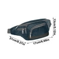thumbnail image 3 of Large Capacity Fanny Pack Chest Bag for Men and Women, Nylon Crossbody Bag, 21x17x13cm Outdoor Sports Wallet for Storage/Organization(Blue),Hulucky, 3 of 8