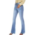 thumbnail image 3 of Jeans acampanados para mujer Jeans acampanados de talle alto con pantalones de mezclilla rasgados de pierna ancha clásica 1092-light Blue20, 3 of 5
