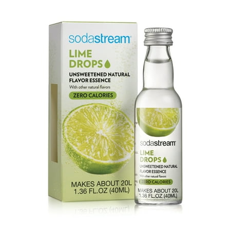 (3 Pack) SodaStream Lime Fruit Drops Natural Flavor Essence, 1.36 Fl Oz, 1
