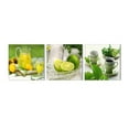 thumbnail image 5 of Yirtree 3 Piece Wall Art Slice of Lemon Isolated Light Grey Canvas Painting Print Fruit Picture Lemon and Ice Cubes Poster Artwork for Living Room Kitchen Home Decor Ready to Hang, 5 of 8