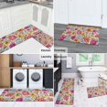 thumbnail image 5 of Pioneer Flower Floral Print Pattern Kitchen Rugs Sets Of 2,Anti Fatigue Kitchen Mat Rugs Non Slip Washable,Decorative Kitchen Floor Mats for Kitchen,Sink,Laundry,17"x30"+17"x47", 5 of 7