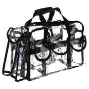 SHANY Clear Makeup Bag, Pro Mua rectangular Bag with Shoulder Strap, Large