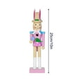 thumbnail image 2 of 10Inch Wooden Bunny Nutcracker Easter Decorations, Easter Bunny Wooden Spring Decor for Home, Perfect Easter Basket Stuffers, 2 of 8