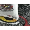 thumbnail image 3 of Ambesonne Kitten Quilted Coverlet 3 Pcs, Nerd Cat with Glasses, Queen Size, Black White Red, 3 of 4
