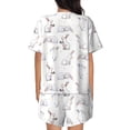 thumbnail image 3 of Naloa Rabbit Eating Women's Short-Sleeved Pajama Set, Loungewear, Summer pajamas, Breathable Cozy - Small, 3 of 9