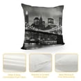 thumbnail image 4 of COMIO  Night Scene Throw Pillow Covers Brooklyn Bridge Skyline New York City Pillowcases Cushion Cover for Men Women Sofa Bed, 4 of 5