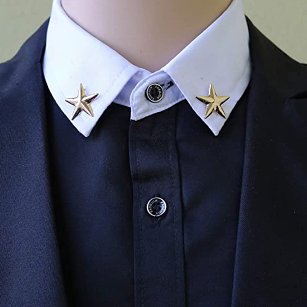 Metal Star Pin Chinese Style Rank Level Badge Fashion Brooch Lapel