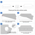 thumbnail image 5 of JIATER Sofa Cover Non-slip Couch Cover Stretch Slipcover Machine Washable Furniture Protector for Dogs Cats Pets,Light Gray 71"-91"(3 Cushions), 5 of 8