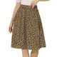 thumbnail image 1 of Falda Acampanada Hasta La Rodilla Con Estampado Floral De Verano Para Mujer Marrón XL, 1 of 6