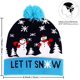 thumbnail image 3 of Nuestro gorro navideño cálido con LED, gorro navideño luminoso, gorro navideño de punto unisex con patrón de ciervo, adecuado para fiestas (muñeco de nieve azul), 3 of 5