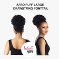 thumbnail image 4 of Ebo Instant Pony Synthetic Heat Resistant Draw String Ponytail Afro Puff Large ( 2 Dark Brown ), 4 of 6