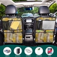 thumbnail image 5 of WOBOGO Lemonade Lass Backseat Car Organizer 2 PCS Footed Universal Car with Touch Screen Tablet Holder Rear Seat Protector, 5 of 7