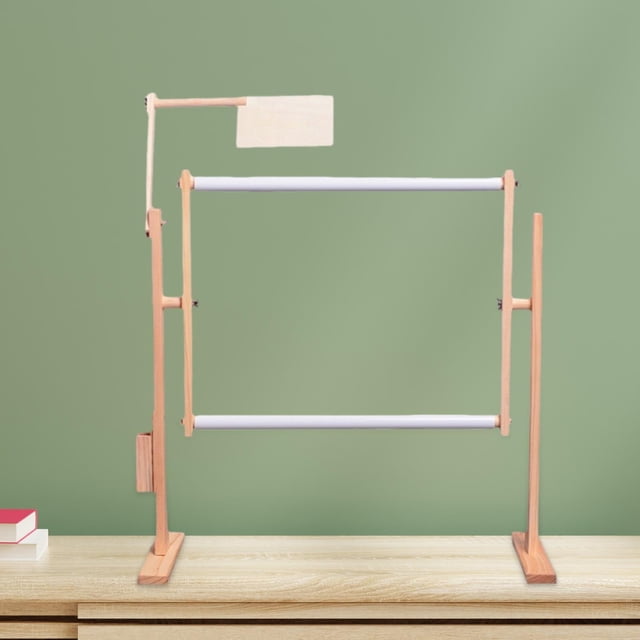 Soporte para aro de bordado, soporte para marco de bordado de madera giratorio para trabajos manuales, adorno, regalos versátiles, para estante