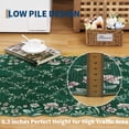thumbnail image 3 of Floral Irregular Edge Carpet Indoor Non Slip Washable Boho Vintage Entry Rug Low Pile Throw Rugs for Entryway Green 2*6ft, 3 of 7