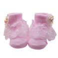 thumbnail image 2 of 2 Pairs Baby Lace Socks Girls' Ruffle Socks Newborn Infants Socks Princess Frilly Socks Lace Cotton Socks for Baby Girls 0-1Y, 2 of 6