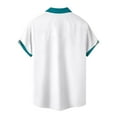 thumbnail image 4 of Inglocry Men's Cuban Guayabera Shirts - Casual Short Sleeve Cotton Linen Button Down Shirt Summer Regular Fit Beach Tops White 4XL, 4 of 5