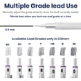 thumbnail image 4 of Chromograph Metal Mechanical Pencil .9 mm Silver Barrel Mechanical Pencil with Built In Lead Pencil Grade Indicator, Lead Pencil Holder for Drafting, Sketching, and Drawing, 4 of 8