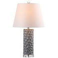 thumbnail image 3 of SAFAVIEH Dixon 23.5 in. H Inverted Thumbprint Table Lamp, Grey, Set of 2, 3 of 5