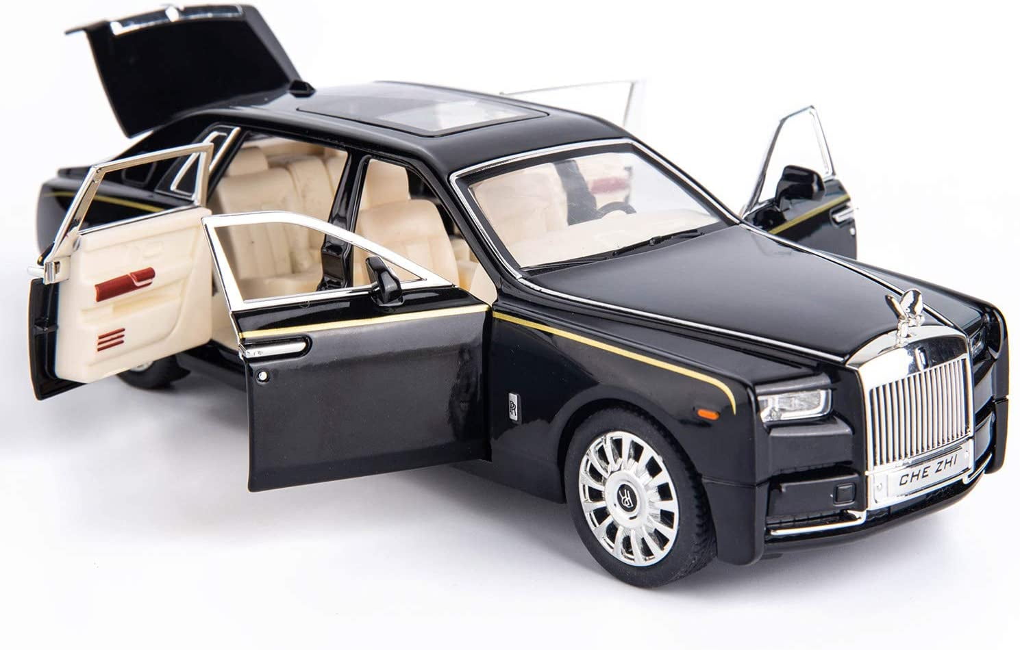 1:24 Rolls Royce Phantom Metal Die cast Model Car Sound Light Pullback Boy Toy