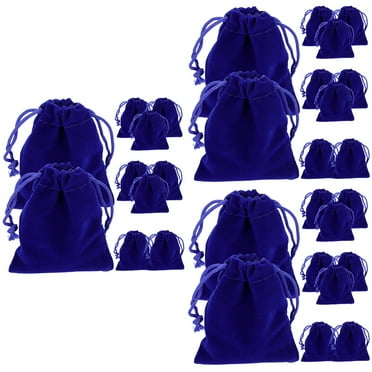 30 pcs 7*9cm Drawstring Wedding Favor Gift Bags Candy Bag Jewelry Pouch (Royal Blue)