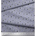 thumbnail image 2 of Soimoi Gray polyester Crepe Fabric Phone,Calculator & Monitor Hardware Fabric Prints By Yard 52 Inch Wide, 2 of 2