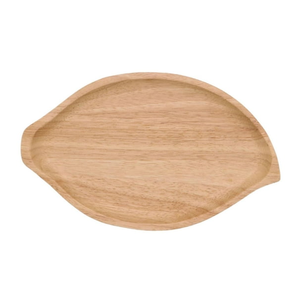 Bandeja de madera para servir, plato de madera, bandeja de cena, organizador de mostrador, tabla de queso, plato de frutas secas, plato de comida para forma de hoja
