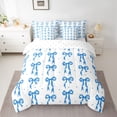 thumbnail image 2 of Castle Fairy Cartoon Bowknot Twin Bedding Sets,Blue Ribbon Bow Bedding Comforter Set, 2 of 8