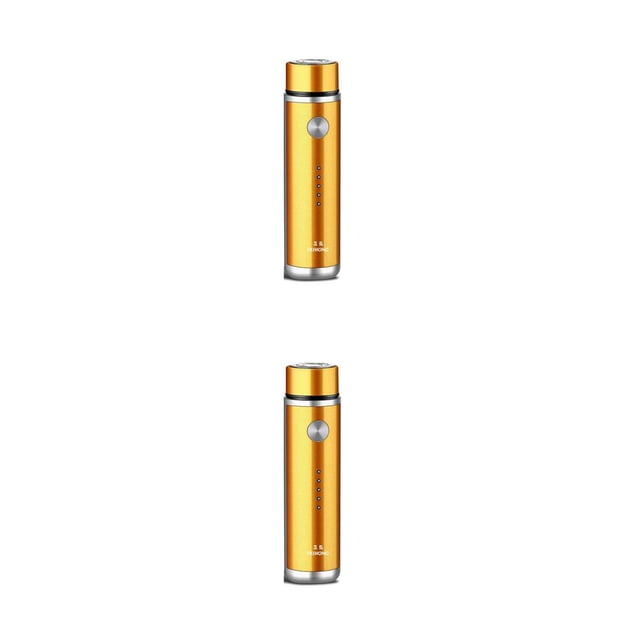Guardoinrt Electric Mini Shaver USB Charging LED Battery Display Pocket Home Car Travel Shaving Machine Trimmer for Man Male Gold 2Set