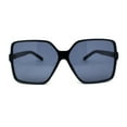 thumbnail image 2 of Womens Pop Color Lens Oversize Thin Plastic Butterfly Sunglasses All Black, 2 of 4