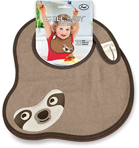 Fred and Friends Chill Set of 2 Baby Sloth Bibs 