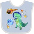 thumbnail image 3 of Inktastic Tyrannosaurus Rex Vs. Meteor Fun Space Dinosaur Boys or Girls Baby Bib, 3 of 4