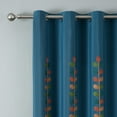 thumbnail image 4 of VOGOL Dark Blue Curtains for Bedroom, Colorful Leaves Print Grommet Top Drapery Panels for Living Room, Farmhouse Window Treatment Set 96 Inch Length for Hallway Closet 2 Panels, 52 x 96, 4 of 7