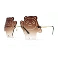 thumbnail image 1 of Child Size Kids Panda Bear Rimless Fun Party Shade Sunglasses Gold Brown, 1 of 4