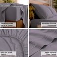 thumbnail image 5 of Mellanni 4-Piece Iconic Full Bedsheet Set - Microfiber, 16" Deep Pocket, Cooling, Wrinkle, Fade, Stain Resistant, Hazy Lilac, 5 of 7